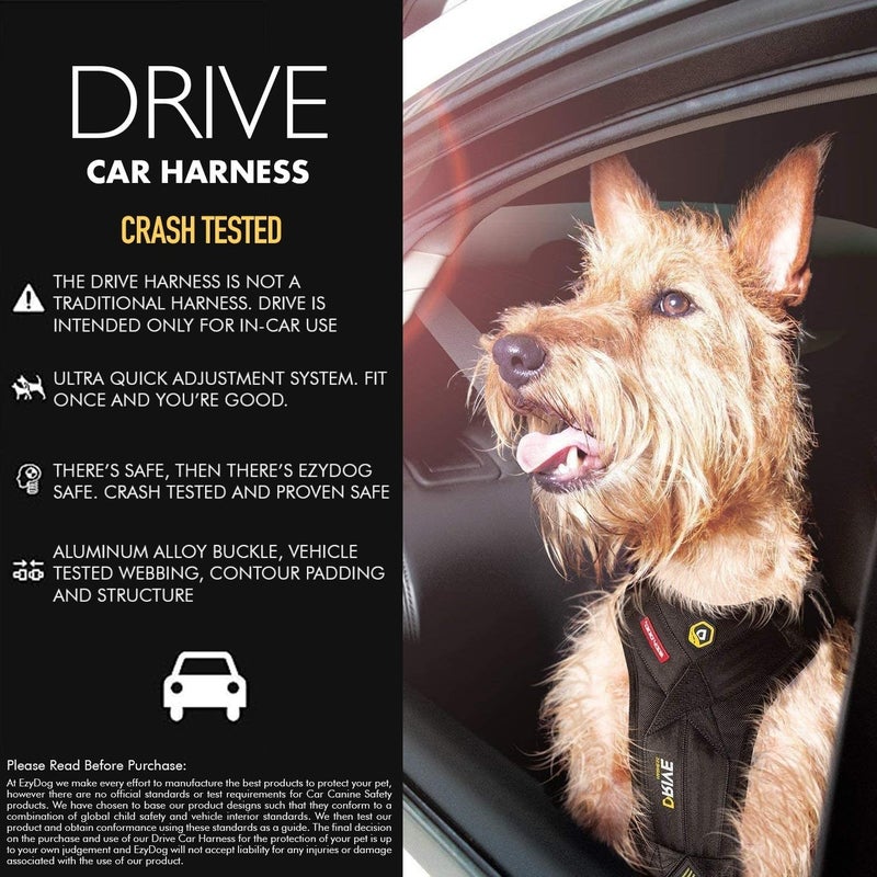 EzyDog Drive Dog Car Harness â€“ Crash Tested and Certified (US-FMVSS 213) Dog Seat Belt Harness for Safe Travel, Adjustable with Padded Comfort (Small) - Image 5